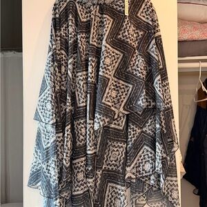 Alice + Olivia Asymmetrical Black and White Skirt